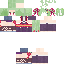 Purple green Minecraft skin texture, 64x64 pixels