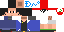 Minecraft skin texture, 64x32 legacy pixels