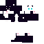 Black Minecraft skin texture, 64x64 pixels
