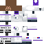 White Minecraft skin texture, 64x64 pixels