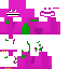 Purple green Minecraft skin texture, 64x64 pixels