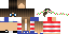 Minecraft skin texture, 64x32 legacy pixels