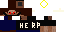 Minecraft skin texture, 64x32 legacy pixels