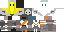 Minecraft skin texture, 64x32 legacy pixels