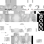White Minecraft skin texture, 64x64 pixels