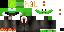 Minecraft skin texture, 64x32 legacy pixels