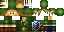 Minecraft skin texture, 64x32 legacy pixels