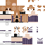 Orange Minecraft skin texture, 64x64 pixels