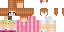 Minecraft skin texture, 64x32 legacy pixels