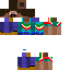 Blue Minecraft skin texture, 64x64 pixels