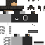 Gray Minecraft skin texture, 64x64 pixels