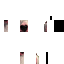 White Minecraft skin texture, 64x64 pixels