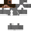 Gray Minecraft skin texture, 64x64 pixels