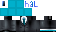 Minecraft skin texture, 64x32 legacy pixels