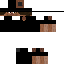 Black Minecraft skin texture, 64x64 pixels