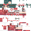 Red Minecraft skin texture, 64x64 pixels