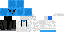 Minecraft skin texture, 64x32 legacy pixels
