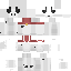 White Minecraft skin texture, 64x64 pixels