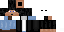 Minecraft skin texture, 64x32 legacy pixels