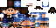 Minecraft skin texture, 64x32 legacy pixels