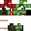 Green Minecraft skin texture, 64x64 pixels