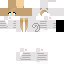 White Minecraft skin texture, 64x64 pixels