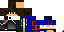 Minecraft skin texture, 64x32 legacy pixels