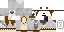 Minecraft skin texture, 64x32 legacy pixels