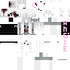 White Minecraft skin texture, 64x64 pixels