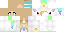 Minecraft skin texture, 64x32 legacy pixels