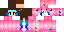 Minecraft skin texture, 64x32 legacy pixels