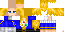 Minecraft skin texture, 64x32 legacy pixels