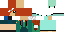 Minecraft skin texture, 64x32 legacy pixels
