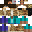 Blue Minecraft skin texture, 64x64 pixels