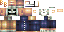 Minecraft skin texture, 64x32 legacy pixels