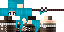 Minecraft skin texture, 64x32 legacy pixels