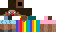 Minecraft skin texture, 64x32 legacy pixels