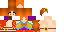 Minecraft skin texture, 64x32 legacy pixels