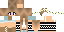 Minecraft skin texture, 64x32 legacy pixels