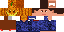 Minecraft skin texture, 64x32 legacy pixels