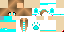 Minecraft skin texture, 64x32 legacy pixels