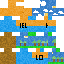 Minecraft skin texture, 64x64 pixels