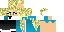 Minecraft skin texture, 64x32 legacy pixels