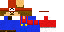 Minecraft skin texture, 64x32 legacy pixels