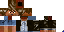 Minecraft skin texture, 64x32 legacy pixels