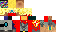 Minecraft skin texture, 64x32 legacy pixels