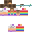 Minecraft skin texture, 64x64 pixels