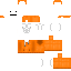 White orange Minecraft skin texture, 64x64 pixels
