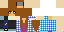 Minecraft skin texture, 64x32 legacy pixels