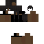 Black Minecraft skin texture, 64x64 pixels
